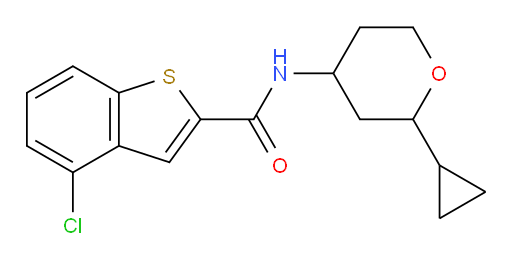 4-chloro-N-(2-cyclopropyltetrahydro-2H-pyran-4-yl)benzo[b]thiophene-2-carboxamide
