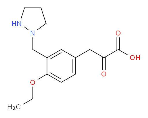3-(4-ethoxy-3-(pyrazolidin-1-ylmethyl)phenyl)-2-oxopropanoic acid