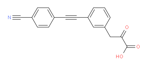 3-(3-((4-cyanophenyl)ethynyl)phenyl)-2-oxopropanoic acid
