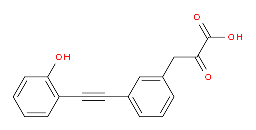 3-(3-((2-hydroxyphenyl)ethynyl)phenyl)-2-oxopropanoic acid