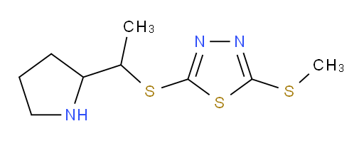 2-(methylthio)-5-((1-(pyrrolidin-2-yl)ethyl)thio)-1,3,4-thiadiazole