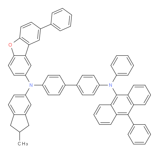 N4-(2-methyl-2,3-dihydro-1H-inden-5-yl)-N4'-phenyl-N4'-(10-phenylanthracen-9-yl)-N4-(8-phenyldibenzo[b,d]furan-2-yl)-[1,1'-biphenyl]-4,4'-diamine