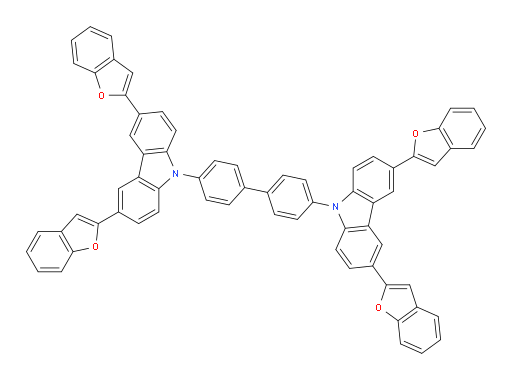 4,4'-bis(3,6-di(benzofuran-2-yl)-9H-carbazol-9-yl)-1,1'-biphenyl