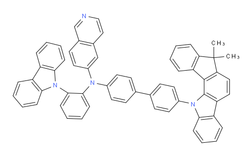 N-(2-(9H-carbazol-9-yl)phenyl)-N-(4'-(7,7-dimethylindeno[1,2-a]carbazol-12(7H)-yl)-[1,1'-biphenyl]-4-yl)isoquinolin-6-amine