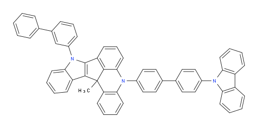 5-(4'-(9H-carbazol-9-yl)-[1,1'-biphenyl]-4-yl)-9-([1,1'-biphenyl]-3-yl)-13c-methyl-9,13c-dihydro-5H-indolo[3',2':4,5]cyclopenta[1,2,3-kl]acridine
