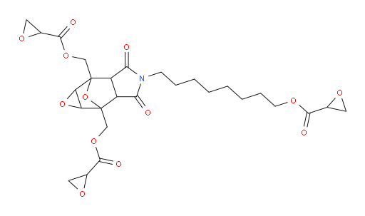(4-(8-((oxirane-2-carbonyl)oxy)octyl)-3,5-dioxooctahydro-1aH-2,6-epoxyoxireno[2,3-f]isoindole-2,6-diyl)bis(methylene) bis(oxirane-2-carboxylate)