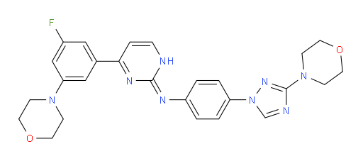 4-[3-fluoro-5-(morpholin-4-yl)phenyl]-N-{4-[3-(morpholin-4-yl)-1H-1,2,4-triazol-1-yl]phenyl}-1,2-dihydropyrimidin-2-imine