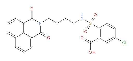 5-chloro-2-[(4-{2,4-dioxo-3-azatricyclo[7.3.1.0,5,13]trideca-1(13),5,7,9,11-pentaen-3-yl}butyl)sulfamoyl]benzoic acid