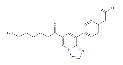 2-(4-{6-heptanoylimidazo[1,2-a]pyridin-8-yl}phenyl)acetic acid