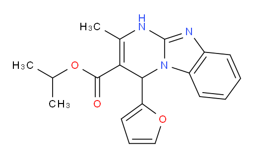 propan-2-yl 13-(furan-2-yl)-11-methyl-1,8,10-triazatricyclo[7.4.0.0,2,7]trideca-2,4,6,8,11-pentaene-12-carboxylate