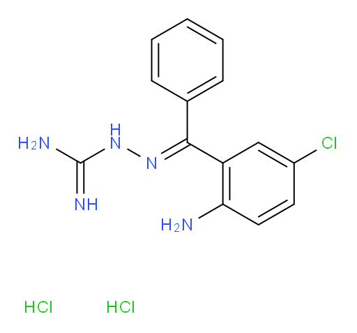 N-{[(2-amino-5-chlorophenyl)(phenyl)methylidene]amino}guanidine dihydrochloride