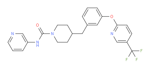 N-(pyridin-3-yl)-4-[(3-{[5-(trifluoromethyl)pyridin-2-yl]oxy}phenyl)methyl]piperidine-1-carboxamide