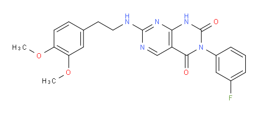 7-{[2-(3,4-dimethoxyphenyl)ethyl]amino}-3-(3-fluorophenyl)-1H,2H,3H,4H-pyrimido[4,5-d][1,3]diazine-2,4-dione