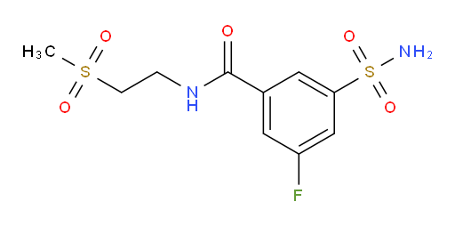 3-fluoro-N-(2-(methylsulfonyl)ethyl)-5-sulfamoylbenzamide