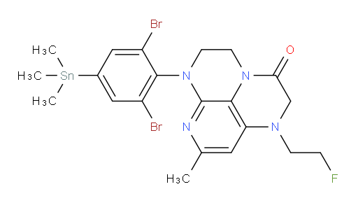 6-(2,6-dibromo-4-(trimethylstannyl)phenyl)-1-(2-fluoroethyl)-8-methyl-1,2,5,6-tetrahydro-1,3a,6,7-tetraazaphenalen-3(4H)-one