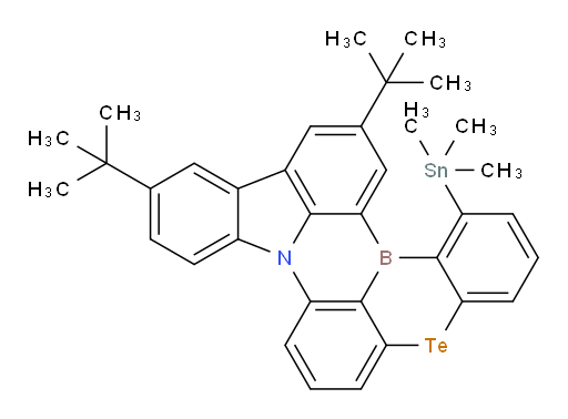 11,14-di-tert-butyl-1-(trimethylstannyl)-5-tellura-8b-aza-15b-borabenzo[a]naphtho[1,2,3-hi]aceanthrylene