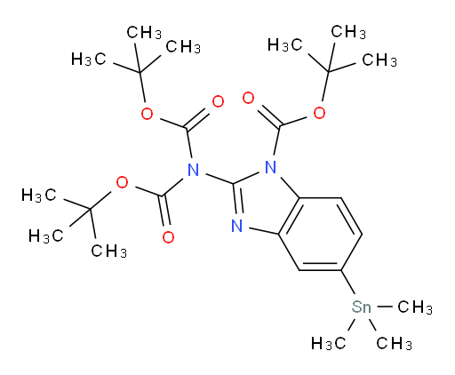 1,1-Dimethylethyl 2-[bis[(1,1-dimethylethoxy)carbonyl]amino]-5-(trimethylstannyl)-1H-benzimidazole-1-carboxylate