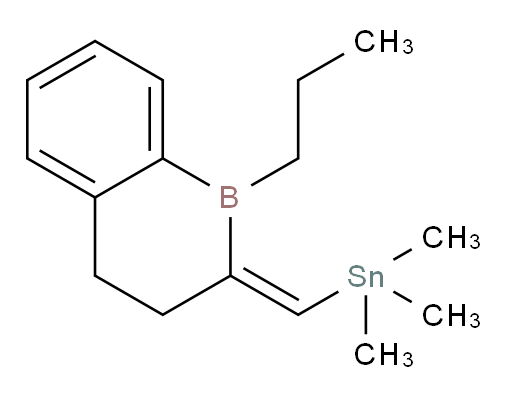 (E)-trimethyl((1-propyl-3,4-dihydrobenzo[b]borinin-2(1H)-ylidene)methyl)stannane