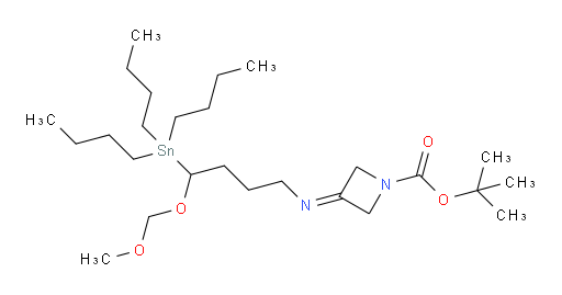 tert-butyl 3-((4-(methoxymethoxy)-4-(tributylstannyl)butyl)imino)azetidine-1-carboxylate