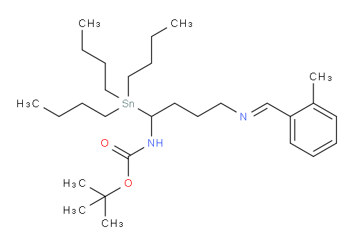 (E)-tert-butyl (4-((2-methylbenzylidene)amino)-1-(tributylstannyl)butyl)carbamate
