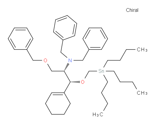 (1R,2S)-N,N-dibenzyl-3-(benzyloxy)-1-(cyclohex-1-en-1-yl)-1-((tributylstannyl)methoxy)propan-2-amine