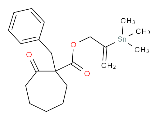 2-(trimethylstannyl)allyl 1-benzyl-2-oxocycloheptanecarboxylate