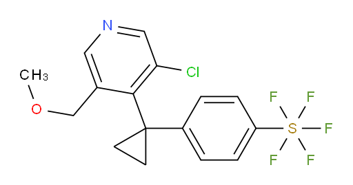4-(1-(3-chloro-5-(methoxymethyl)pyridin-4-yl)cyclopropyl)(pentafluoromercapto)benzene