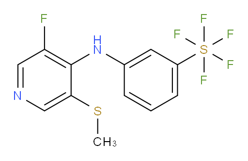 3-((3-fluoro-5-(methylthio)pyridin-4-yl)amino)(pentafluoromercapto)benzene