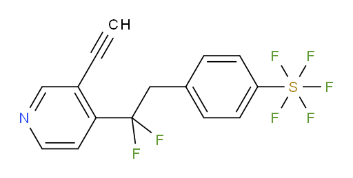 4-(2-(3-ethynylpyridin-4-yl)-2,2-difluoroethyl)(pentafluoromercapto)benzene