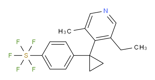 4-(1-(3-ethyl-5-methylpyridin-4-yl)cyclopropyl)(pentafluoromercapto)benzene