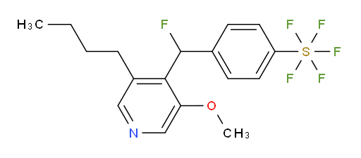 4-((3-butyl-5-methoxypyridin-4-yl)fluoromethyl)(pentafluoromercapto)benzene