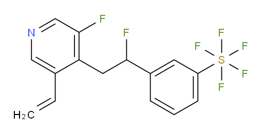 3-(1-fluoro-2-(3-fluoro-5-vinylpyridin-4-yl)ethyl)(pentafluoromercapto)benzene
