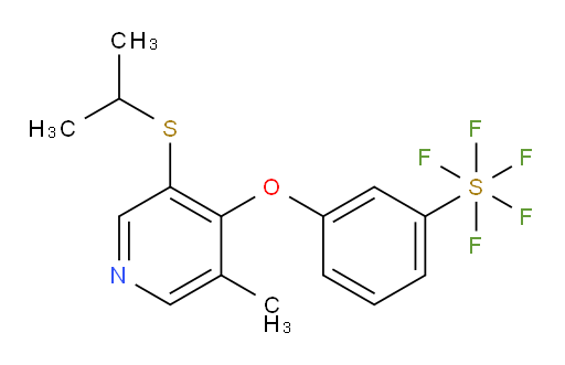 3-((3-(isopropylthio)-5-methylpyridin-4-yl)oxy)(pentafluoromercapto)benzene