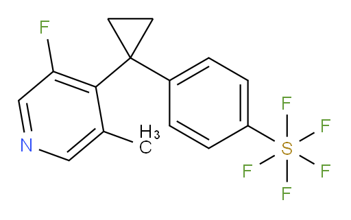 4-(1-(3-fluoro-5-methylpyridin-4-yl)cyclopropyl)(pentafluoromercapto)benzene