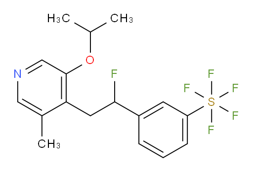 3-(1-fluoro-2-(3-isopropoxy-5-methylpyridin-4-yl)ethyl)(pentafluoromercapto)benzene