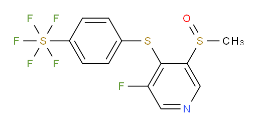 4-((3-fluoro-5-(methylsulfinyl)pyridin-4-yl)thio)(pentafluoromercapto)benzene