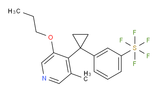 3-(1-(3-methyl-5-propoxypyridin-4-yl)cyclopropyl)(pentafluoromercapto)benzene