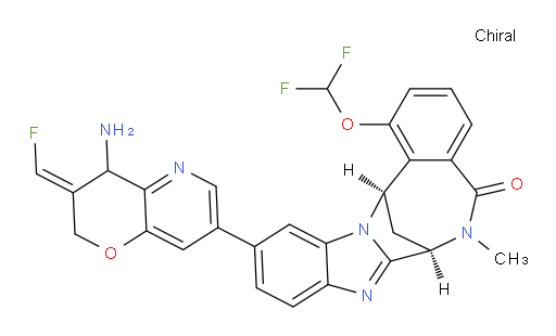 (7R,14R)-11-[(3E)-4-amino-3-(fluoromethylene)-3,4-dihydro-2H-pyrano[3,2-b]pyridin-7-yl]-1-(difluoromethoxy)-6,7-dihydro-6-methyl-7,14-Methanobenzimidazo[1,2-b][2,5]benzodiazocin-5(14H)--one