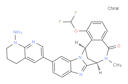 (7R,14R)-11-(8-amino-5,6,7,8-tetrahydro-1,8-naphthyridin-3-yl)-1-(difluoromethoxy)-6,7-dihydro-6-methyl-7,14-Methanobenzimidazo[1,2-b][2,5]benzodiazocin-5(14H)--one