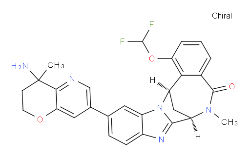 (7R,14R)-11-(4-amino-3,4-dihydro-4-methyl-2H-pyrano[3,2-b]pyridin-7-yl)-1-(difluoromethoxy)-6,7-dihydro-6-methyl-7,14-Methanobenzimidazo[1,2-b][2,5]benzodiazocin-5(14H)--one