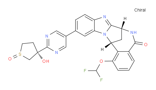 (7R,14R)-1-(difluoromethoxy)-6,7-dihydro-11-[2-[(3R)-tetrahydro-3-hydroxy-1-oxido-thiophen-3-yl]pyrimidin-5-yl]-7,14-Methanobenzimidazo[1,2-b][2,5]benzodiazocin-5(14H)--one