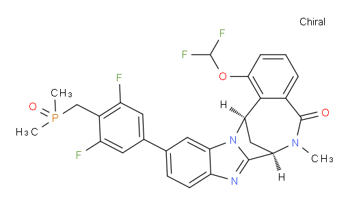 (7R,14R)-1-(difluoromethoxy)-11-[4-[(dimethylphosphinyl)methyl]-3,5-difluorophenyl]-6,7-dihydro-6-methyl-7,14-Methanobenzimidazo[1,2-b][2,5]benzodiazocin-5(14H)--one
