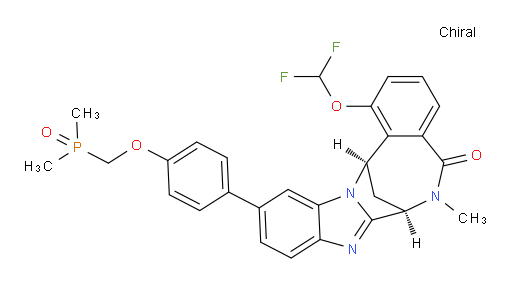 (7R,14R)-1-(difluoromethoxy)-11-[4-[(dimethylphosphinyl)methoxy]phenyl]-6,7-dihydro-6-methyl-7,14-Methanobenzimidazo[1,2-b][2,5]benzodiazocin-5(14H)--one