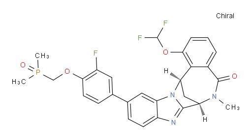 (7R,14R)-1-(difluoromethoxy)-11-[4-[(dimethylphosphinyl)methoxy]-3-fluorophenyl]-6,7-dihydro-6-methyl-7,14-Methanobenzimidazo[1,2-b][2,5]benzodiazocin-5(14H)--one