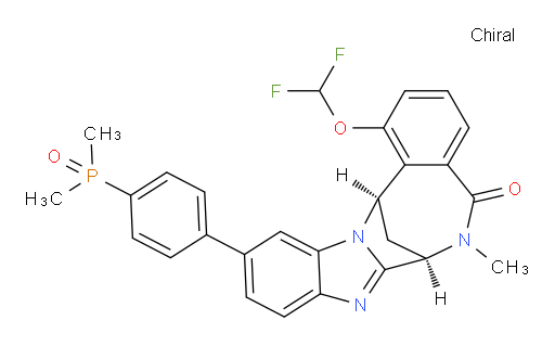 (7R,14R)-1-(difluoromethoxy)-11-[4-(dimethylphosphinyl)phenyl]-6,7-dihydro-6-methyl-7,14-Methanobenzimidazo[1,2-b][2,5]benzodiazocin-5(14H)--one