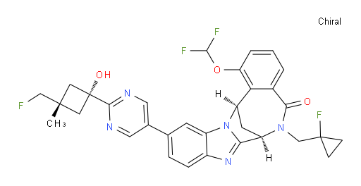 (7R,14R)-1-(difluoromethoxy)-6-((1-fluorocyclopropyl)methyl)-11-(2-((1s,3S)-3-(fluoromethyl)-1-hydroxy-3-methylcyclobutyl)pyrimidin-5-yl)-6,7-dihydro-7,14-methanobenzo[f]benzo[4,5]imidazo[1,2-a][1,4]diazocin-5(14H)-one