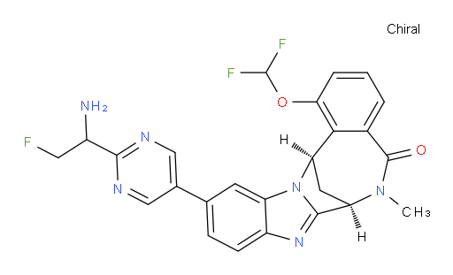(7R,14R)-11-(2-(1-amino-2-fluoroethyl)pyrimidin-5-yl)-1-(difluoromethoxy)-6-methyl-6,7-dihydro-7,14-methanobenzo[f]benzo[4,5]imidazo[1,2-a][1,4]diazocin-5(14H)-one
