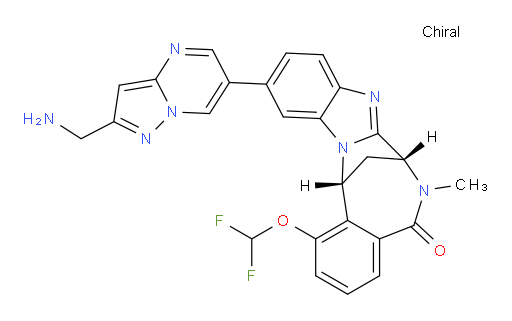 (7R,14R)-11-[2-(aminomethyl)-1H-pyrazolo[1,5-a]pyrimidin-6-yl]-1-(difluoromethoxy)-6,7-dihydro-6-methyl-7,14-Methanobenzimidazo[1,2-b][2,5]benzodiazocin-5(14H)--one