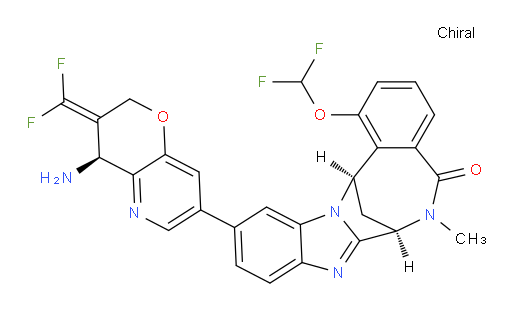 (7R,14R)-11-[(4S)-4-amino-3-(difluoromethylene)-3,4-dihydro-2H-pyrano[3,2-b]pyridin-7-yl]-1-(difluoromethoxy)-6,7-dihydro-6-methyl-7,14-Methanobenzimidazo[1,2-b][2,5]benzodiazocin-5(14H)--one