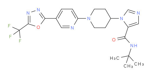 N-(1,1-Dimethylethyl)-1-[1-[5-[5-(trifluoromethyl)-1,3,4-oxadiazol-2-yl]-2-pyridinyl]-4-piperidinyl]-1H-imidazole-5-carboxamide